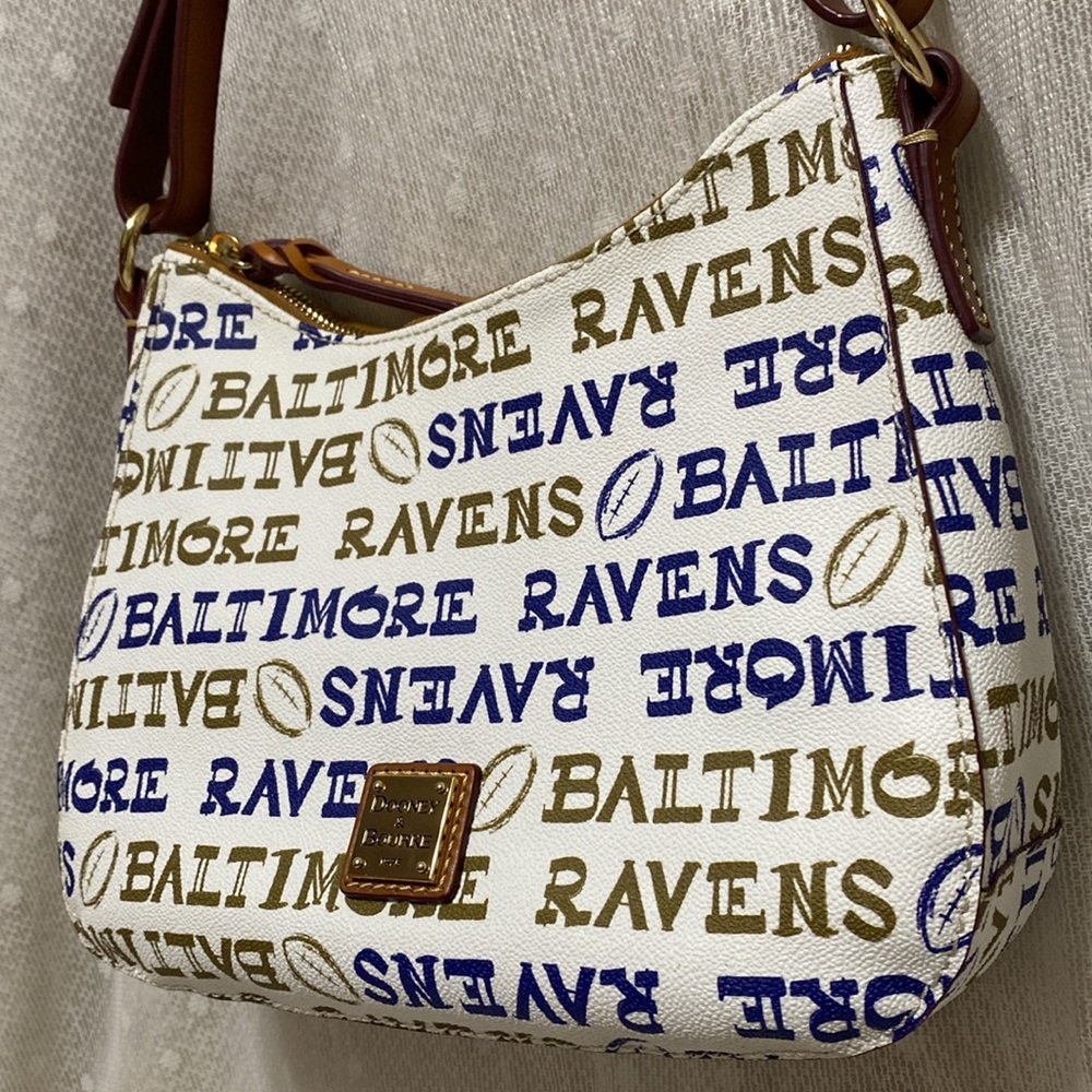 Dooney & Bourke Baltimore Ravens Doodle Small Kiley Hobo - Picture 4 of 16